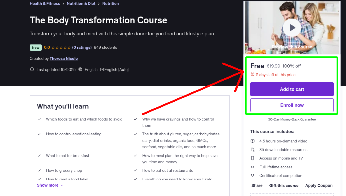 The Body Transformation Course