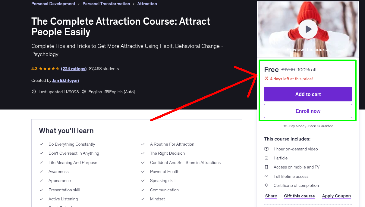 The Complete Attraction Course: Attract People Easily