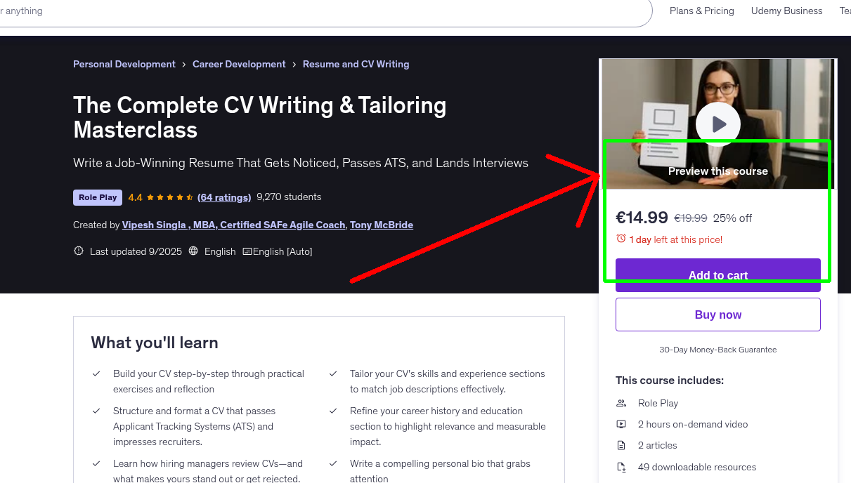 The Complete CV Writing & Tailoring Masterclass