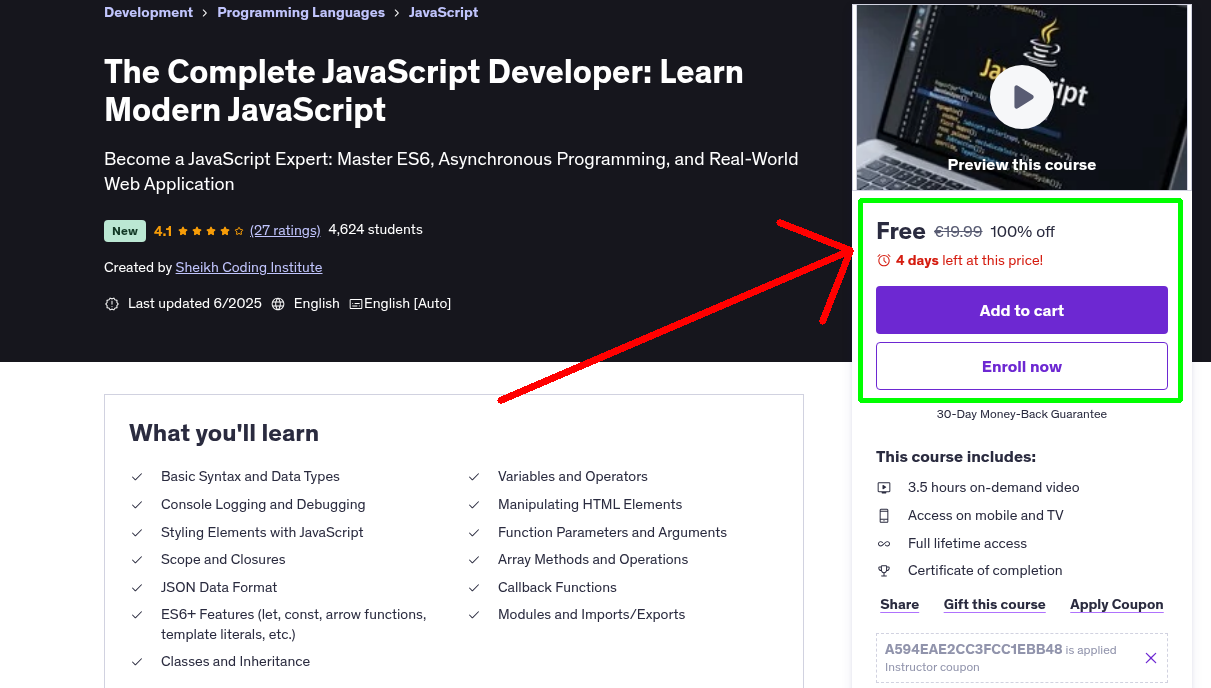 The Complete JavaScript Developer: Learn Modern JavaScript