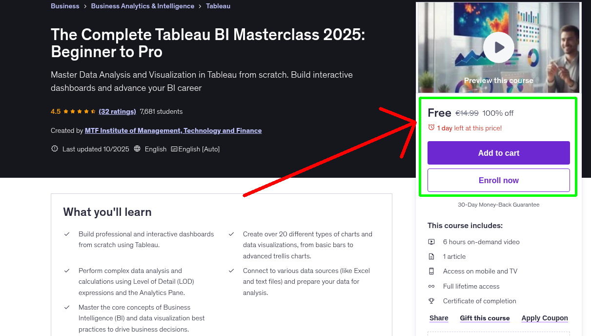 The Complete Tableau BI Masterclass 2025: Beginner to Pro