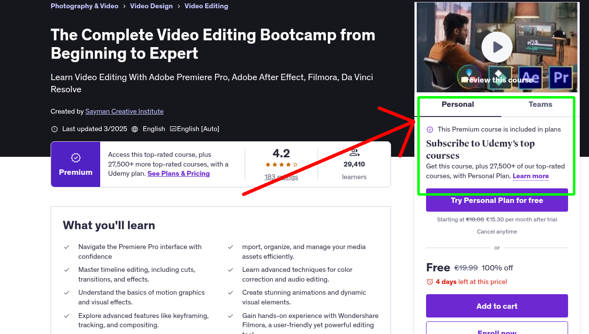 The Complete Video Editing Bootcamp from Beginning to Expert