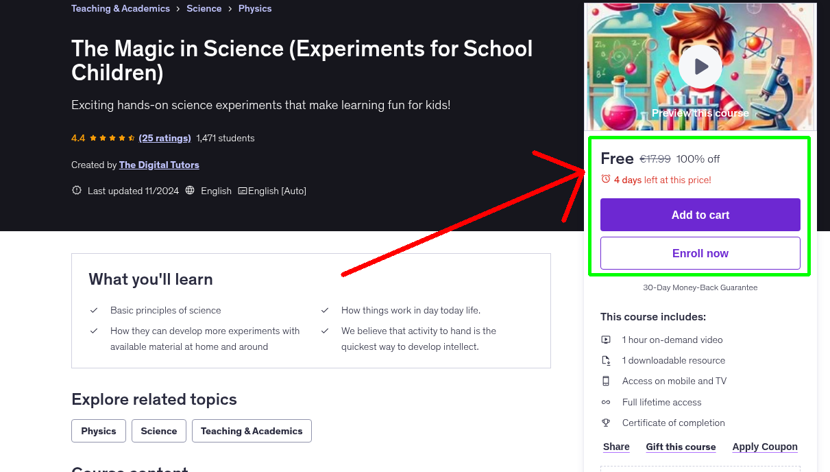 The Magic in Science (Experiments for School Children)