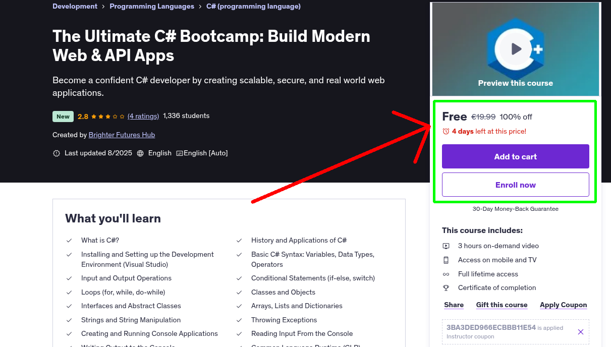 The Ultimate C# Bootcamp: Build Modern Web & API Apps