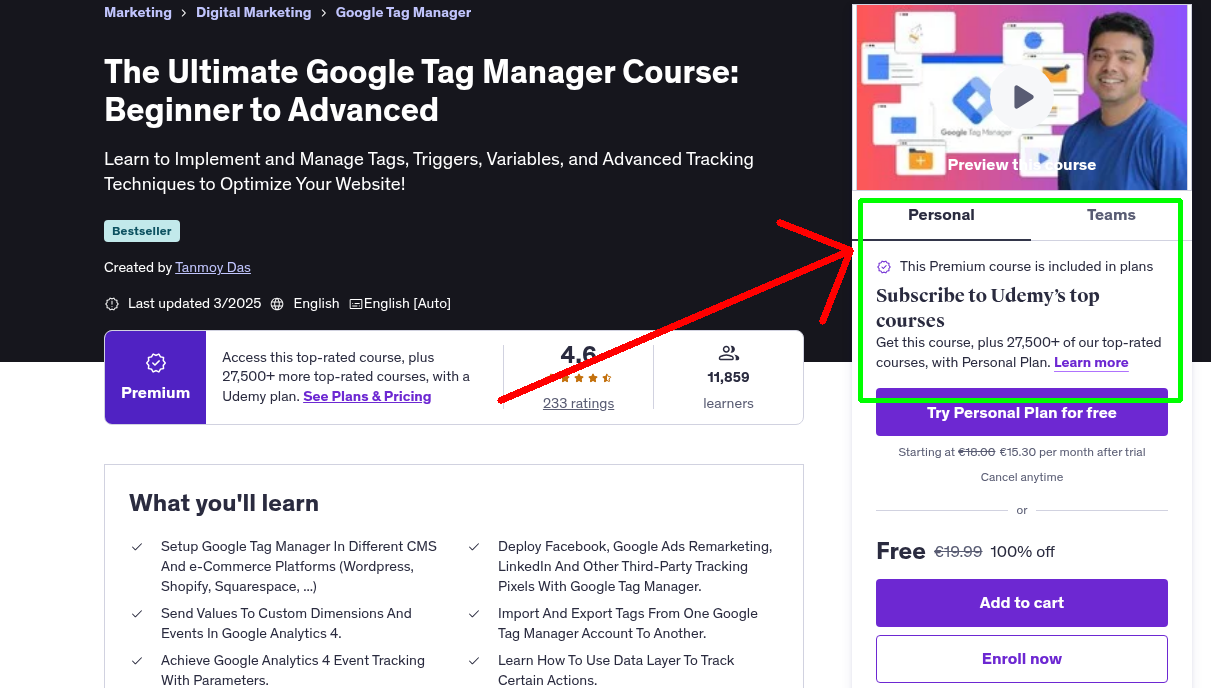 The Ultimate Google Tag Manager Course: Beginner to Advanced