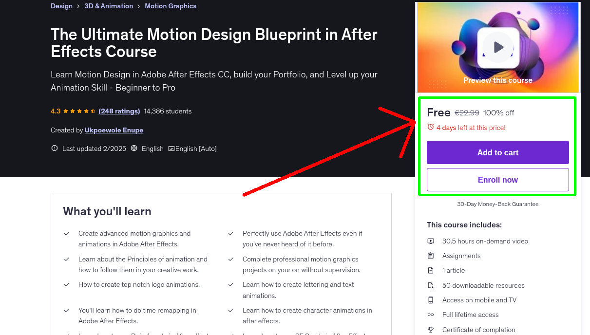The Ultimate Motion Design Blueprint in After Effects Course