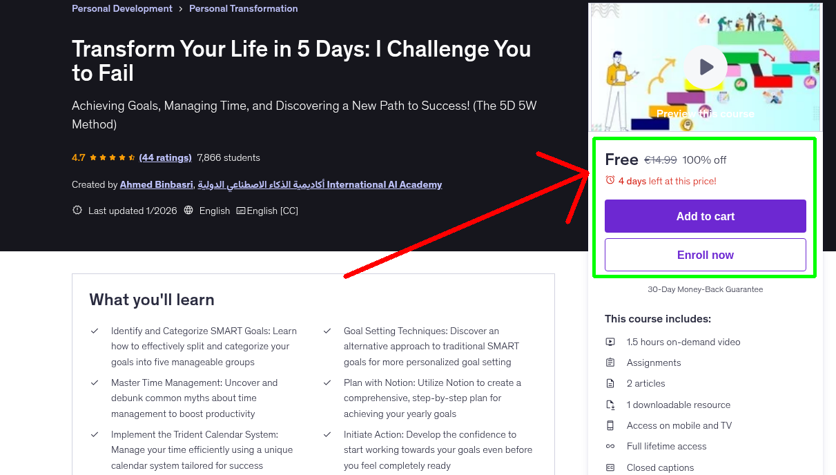 Transform Your Life in 5 Days: I Challenge You to Fail
