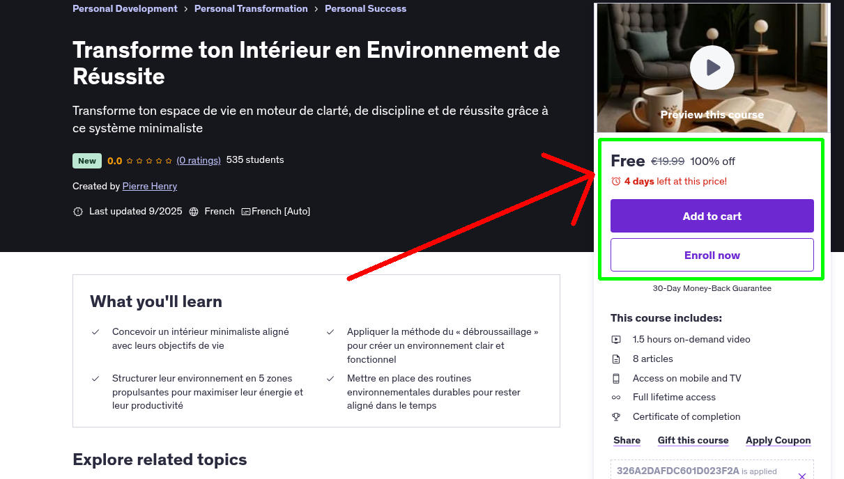 Transforme ton Intérieur en Environnement de Réussite