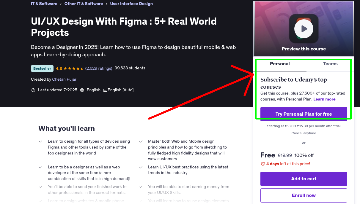 UI/UX Design With Figma : 5+ Real World Projects