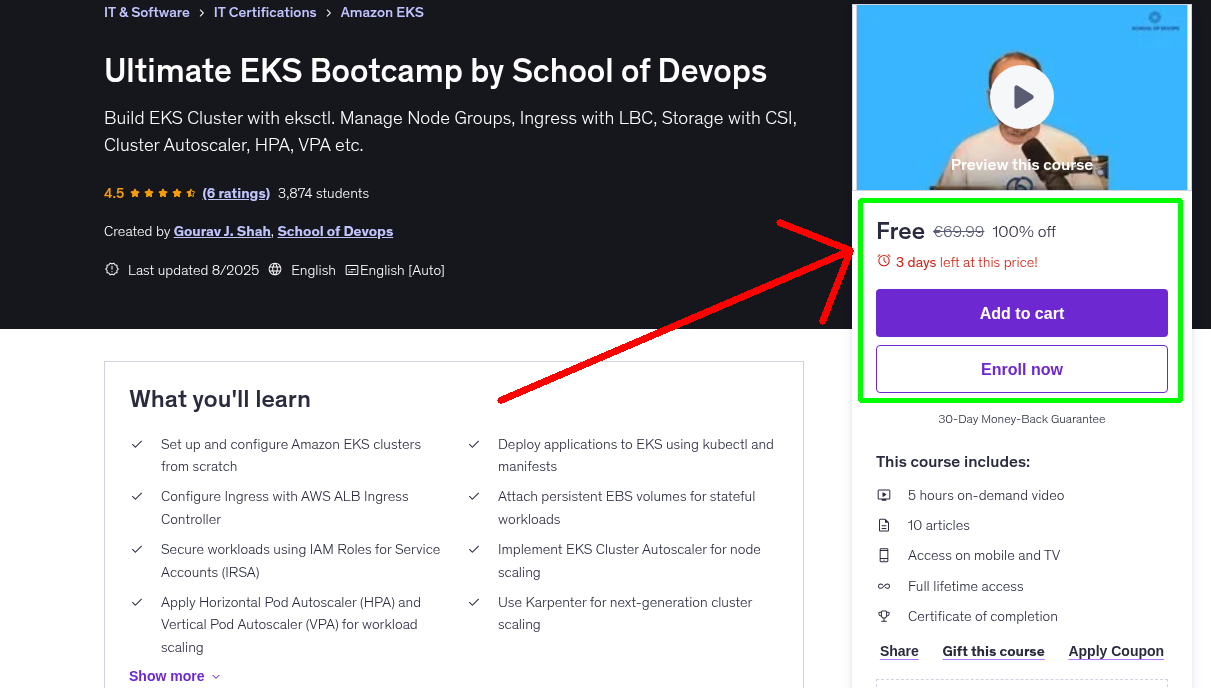 Ultimate EKS Bootcamp by School of Devops