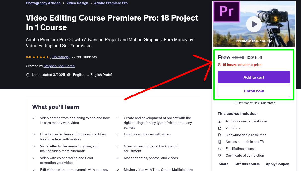 Video Editing Course Premiere Pro: 18 Project In 1 Course