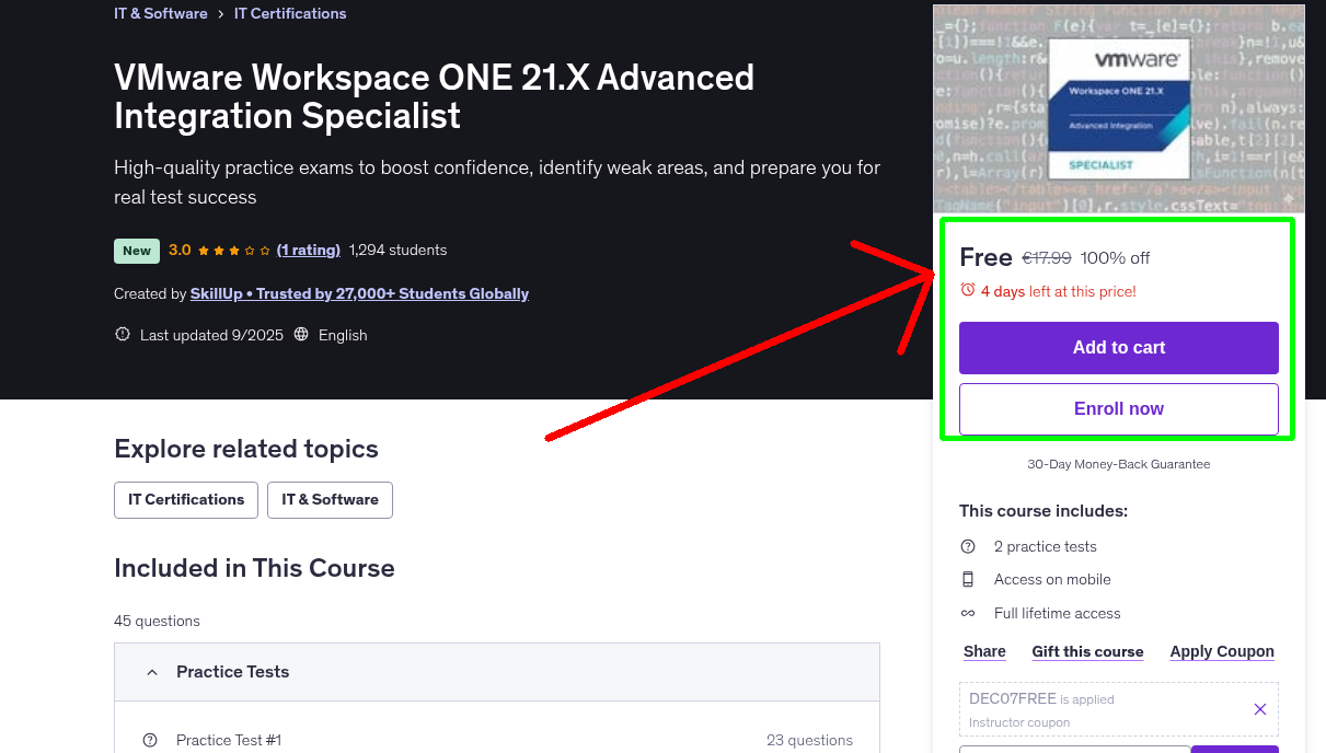 VMware Workspace ONE 21.X Advanced Integration Specialist