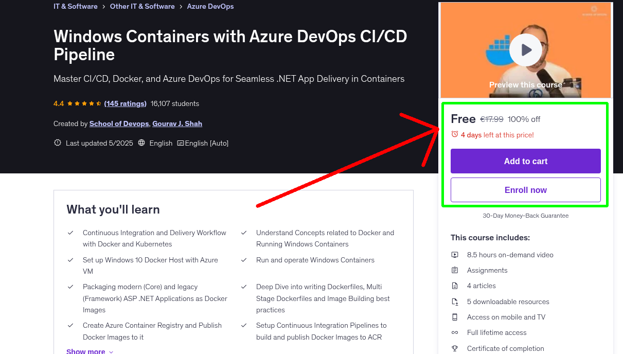Windows Containers with Azure DevOps CI/CD Pipeline