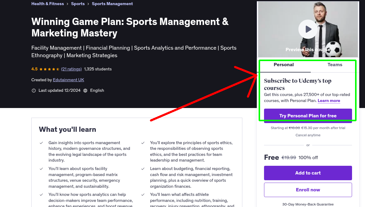 Winning Game Plan: Sports Management & Marketing Mastery