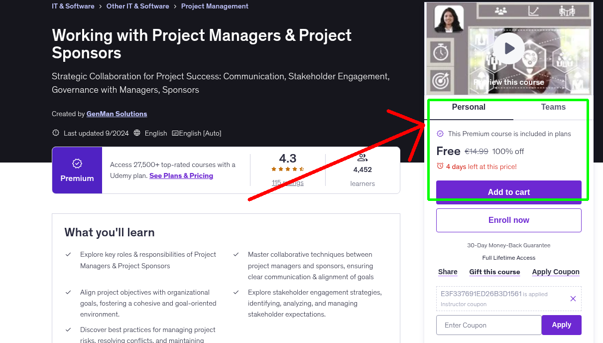 Working with Project Managers & Project Sponsors