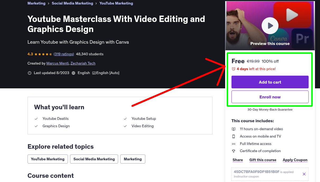Youtube Masterclass With Video Editing and Graphics Design